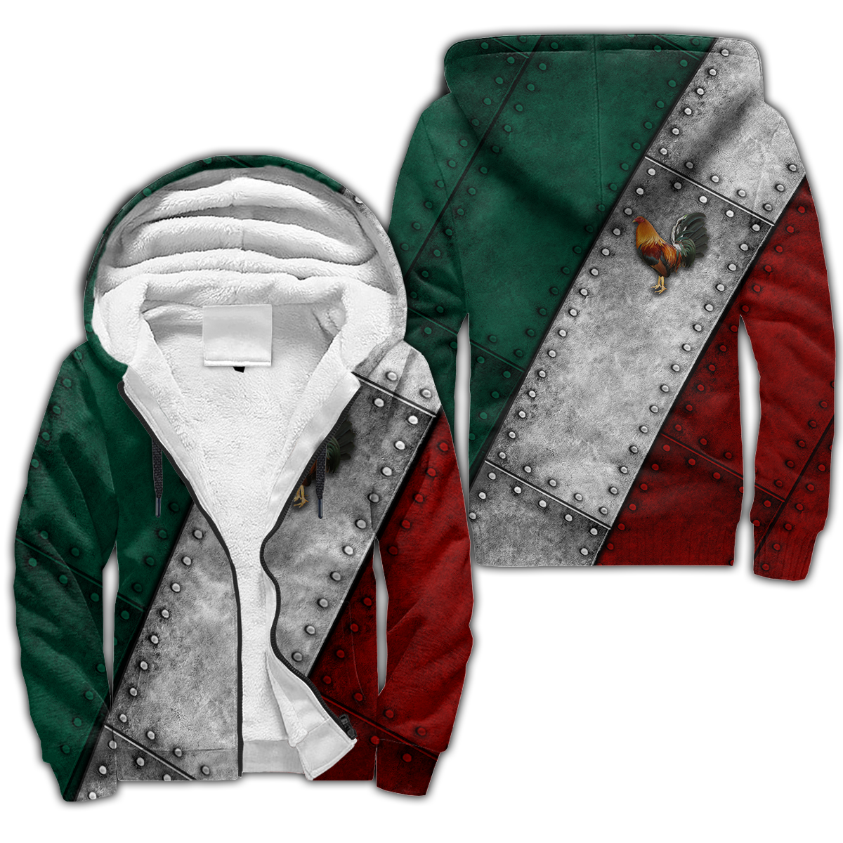 Mexico Rooster 3D All Over Printed Unisex Hoodie
