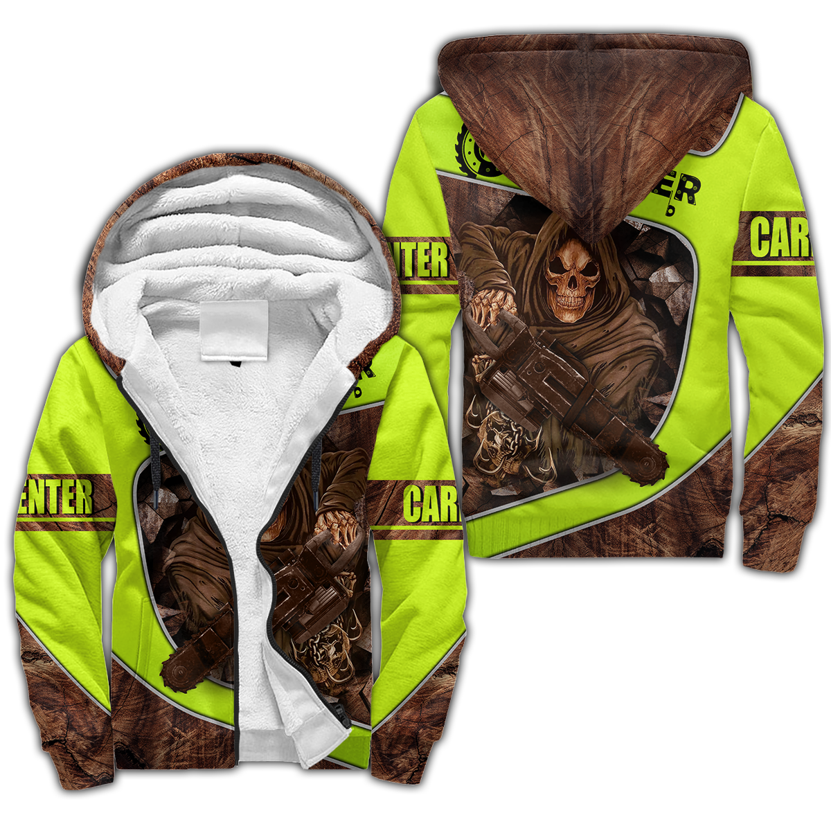 Personalized Name Carpenter 3D All Over Printed Unisex Shirts Wood Pattern