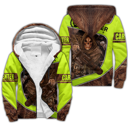 Personalized Name Carpenter 3D All Over Printed Unisex Shirts Wood Pattern