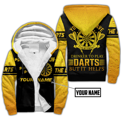 Darts Player No4 You Don't Have To Be A Beer 3D Printed Personalized Unisex Hoodie ML