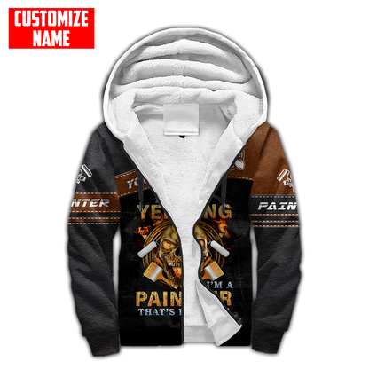 Tmarc Tee Personalized Name Painter 3D All Over Printed Unisex Shirts Leather Texture Ver 3