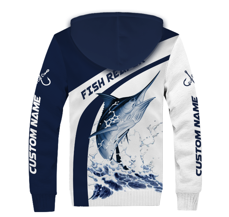 Custom name Marlin fishing design 3d print shirts (special sleeves)