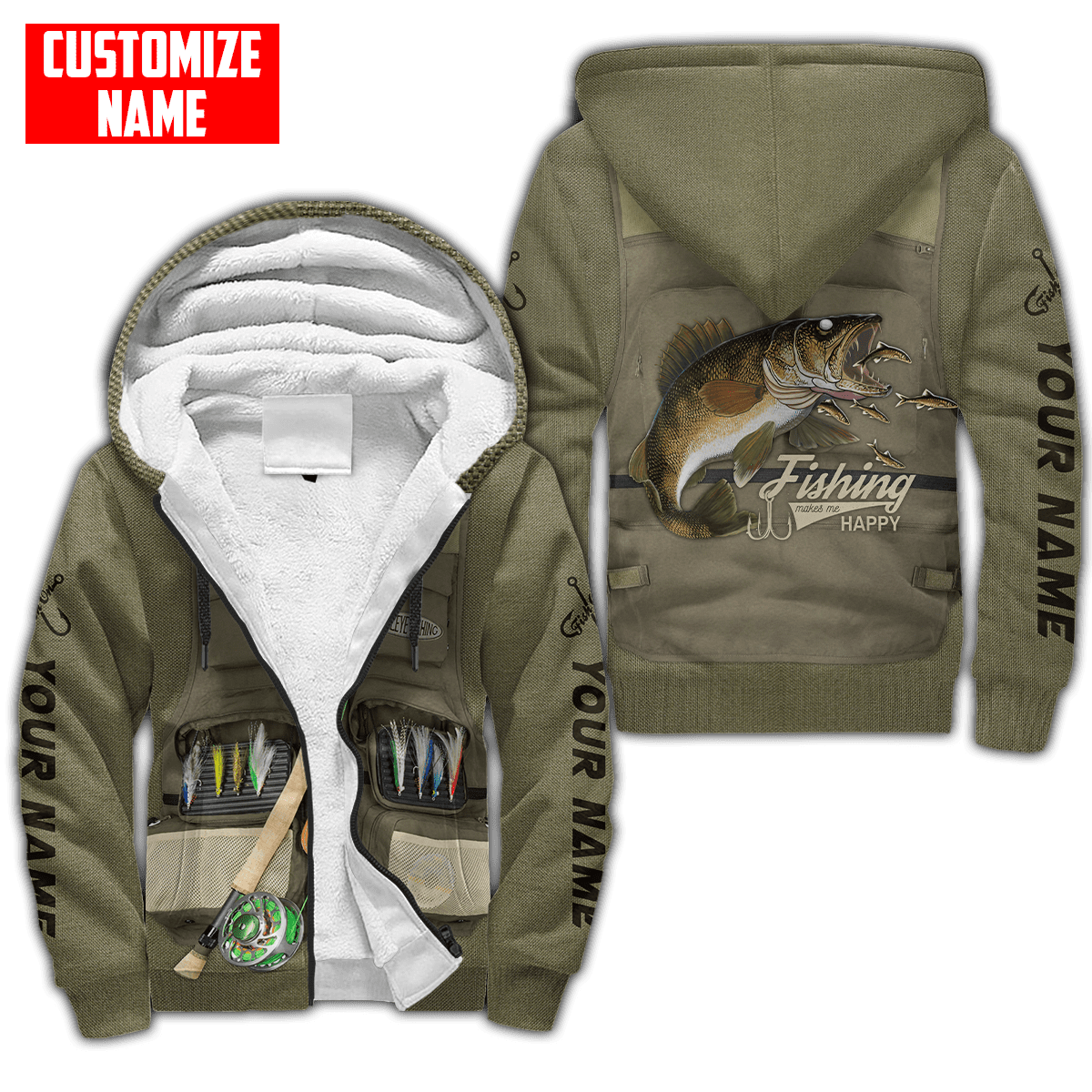 Customized name Fishing 3D All Over Printed Shirts