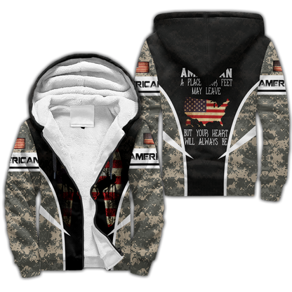 American 3D Over Printed Unisex Deluxe Hoodie ML MH25052102