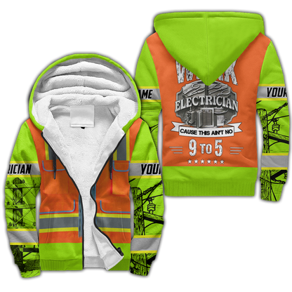 Electrician And Lineman Personalized Safety 3D All Over Printed Premium Unisex Hoodie ML