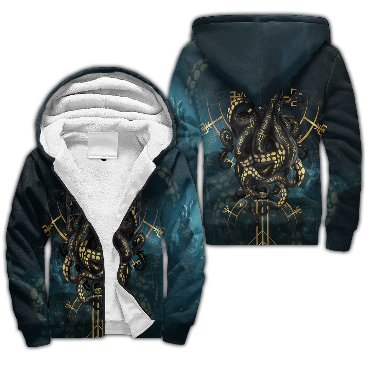 Premium Unisex Hoodie Kraken Octopus King of The Seven Seas III ML