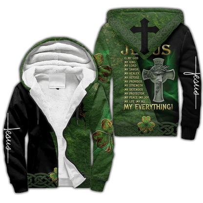 Jesus Irish Saint Patrick Day 3D All Over Printed Unisex Shirt