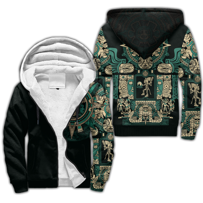 Aztec Mexican Blue 3D All Over Printed Unisex Hoodie no1