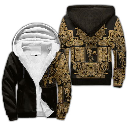Aztec Mexican Yellow 3D All Over Printed Unisex Hoodie no2