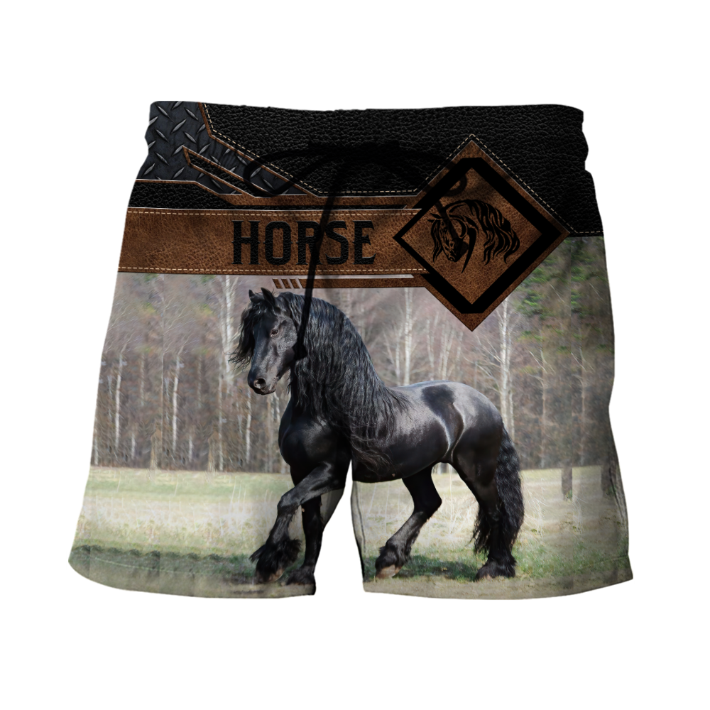 Premium Friesian Horse 3D All Over Printed Unisex Shirts