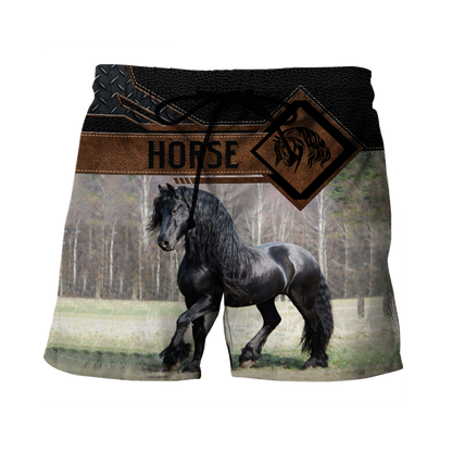 Premium Friesian Horse 3D All Over Printed Unisex Shirts