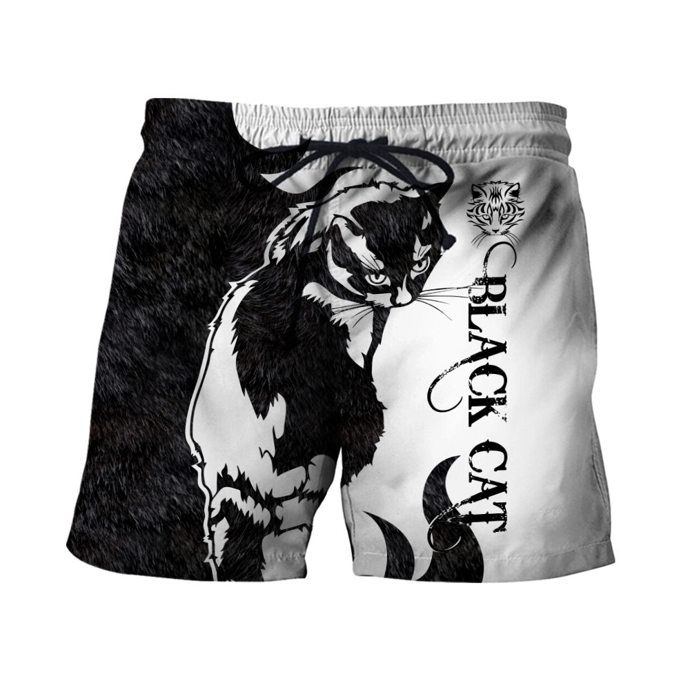Love Black Cat Tattoo 3D all over shirts for men and women