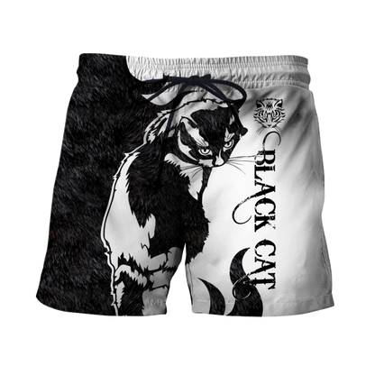 Love Black Cat Tattoo 3D all over shirts for men and women