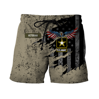 Veteran US Army Eagle in my heart 3D shirts for men and women Proud Military