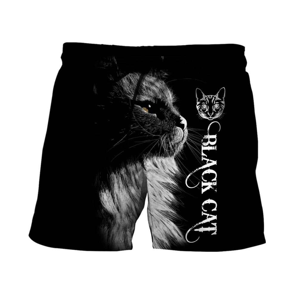 Love Black Cat Tattoo black 3D all over shirts for men and women