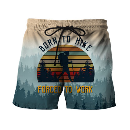 Hiking trails open Born to hike 3D all over printed shirts