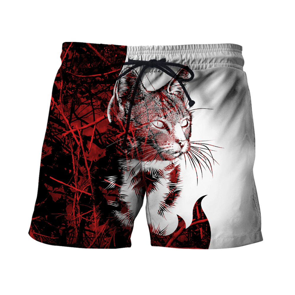 Love Black Cat Tattoo red 3D all over shirts for men and women