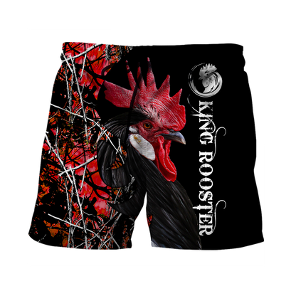King Rooster 3D All Over Printed Unisex Hoodie ML