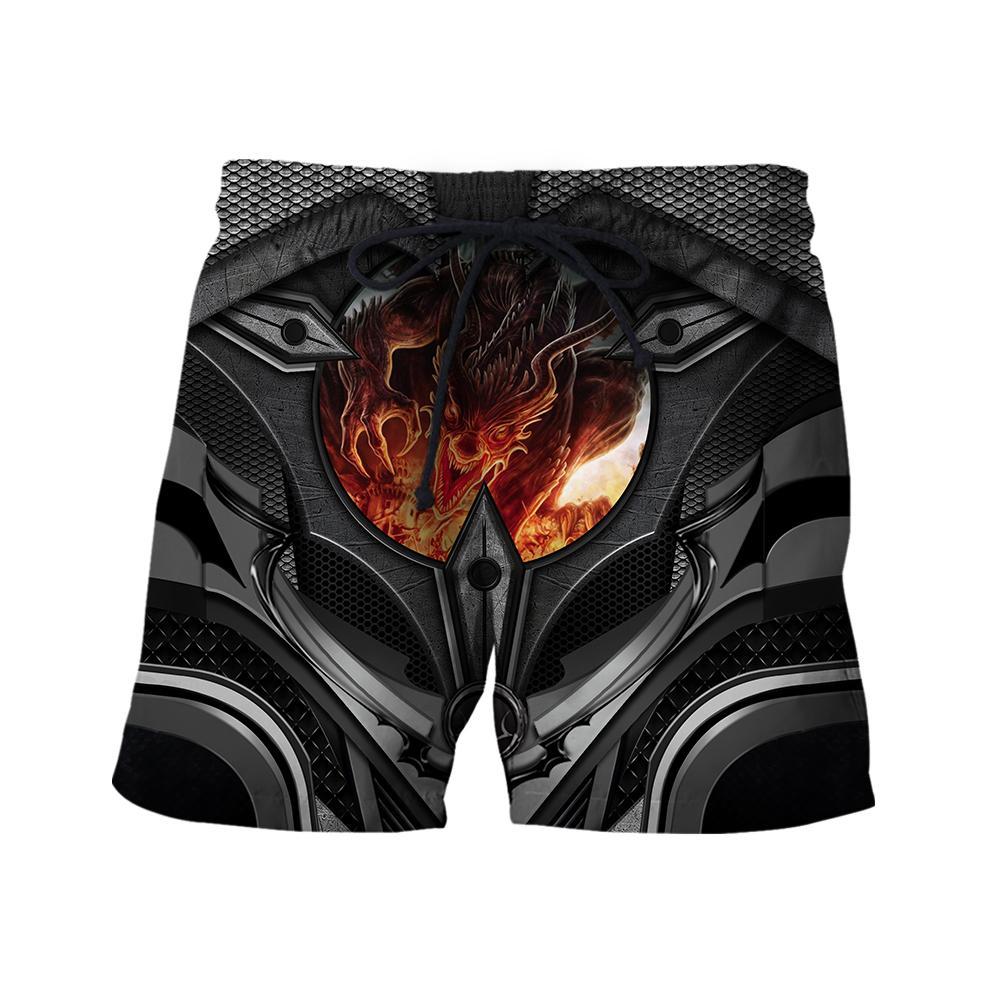 3D Tattoo and Dungeon Dragon Hoodie HAC101201-Apparel-NM-Shorts-S-Vibe Cosy™