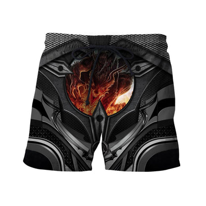 3D Tattoo and Dungeon Dragon Hoodie HAC101201-Apparel-NM-Shorts-S-Vibe Cosy™