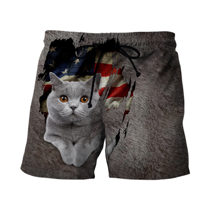 American British Shorthair cat 3D printed shirts for men and women
