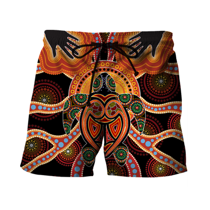Aboriginal Turtle Touch the Sun Bedding Set, Australia Indigenous Painting Art shirts for men and women
