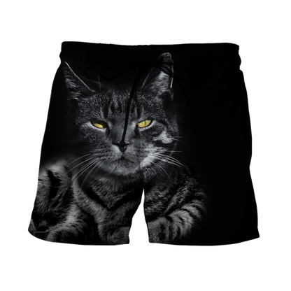 Black cat cover 3D printed shirts for men and women