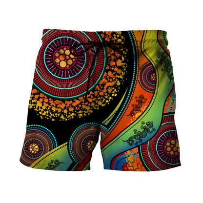 Aboriginal Australia Indigenous Lizard Painting Art shirts for men and women