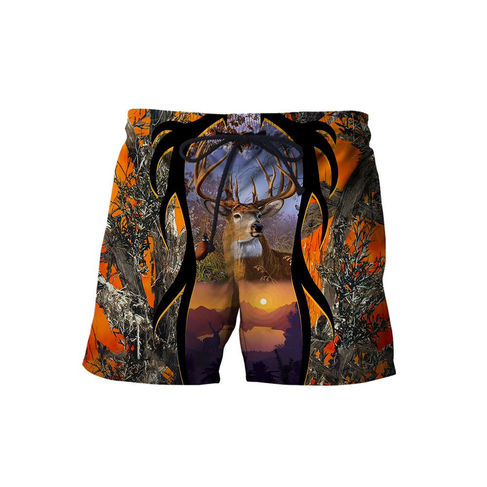 Camo Deer Hunting Hoodie T-Shirt Sweatshirt AZ112201 NM-Apparel-NM-Shorts-S-Vibe Cosy™