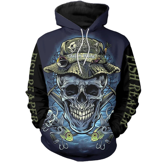 SKULL FISHERMAN 3D ALL OVER PRINTED SHIRTS HC4402 - Amaze Style™-Apparel