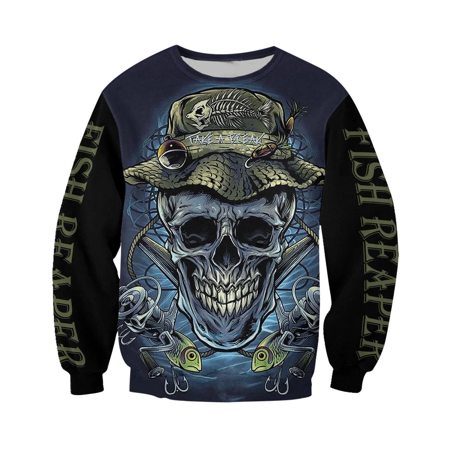 SKULL FISHERMAN 3D ALL OVER PRINTED SHIRTS HC4402 - Amaze Style™-Apparel
