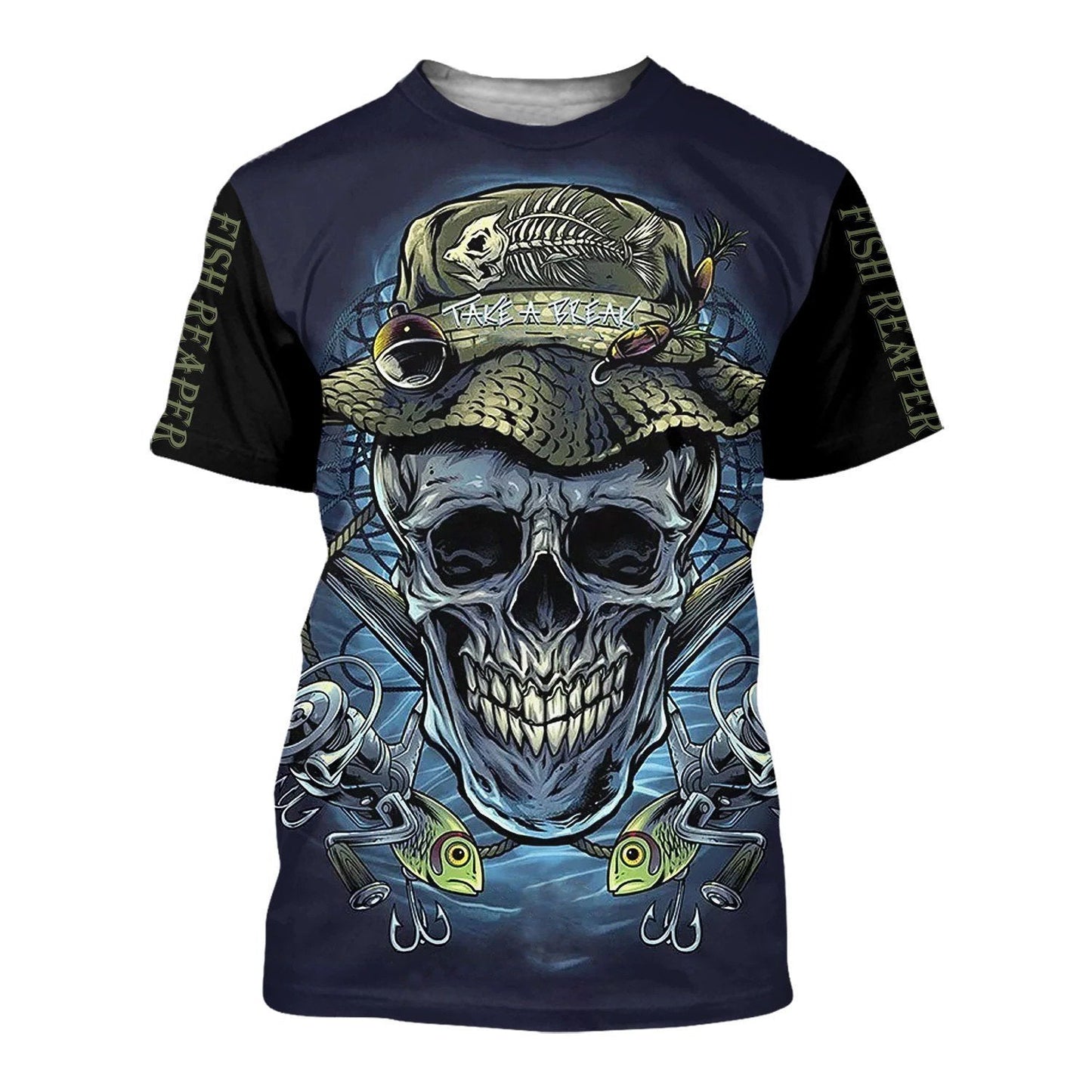 SKULL FISHERMAN 3D ALL OVER PRINTED SHIRTS HC4402 - Amaze Style™-Apparel