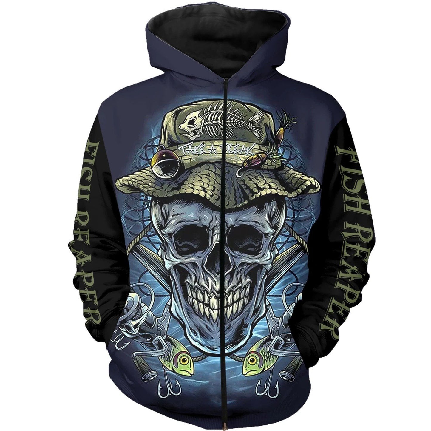 SKULL FISHERMAN 3D ALL OVER PRINTED SHIRTS HC4402 - Amaze Style™-Apparel