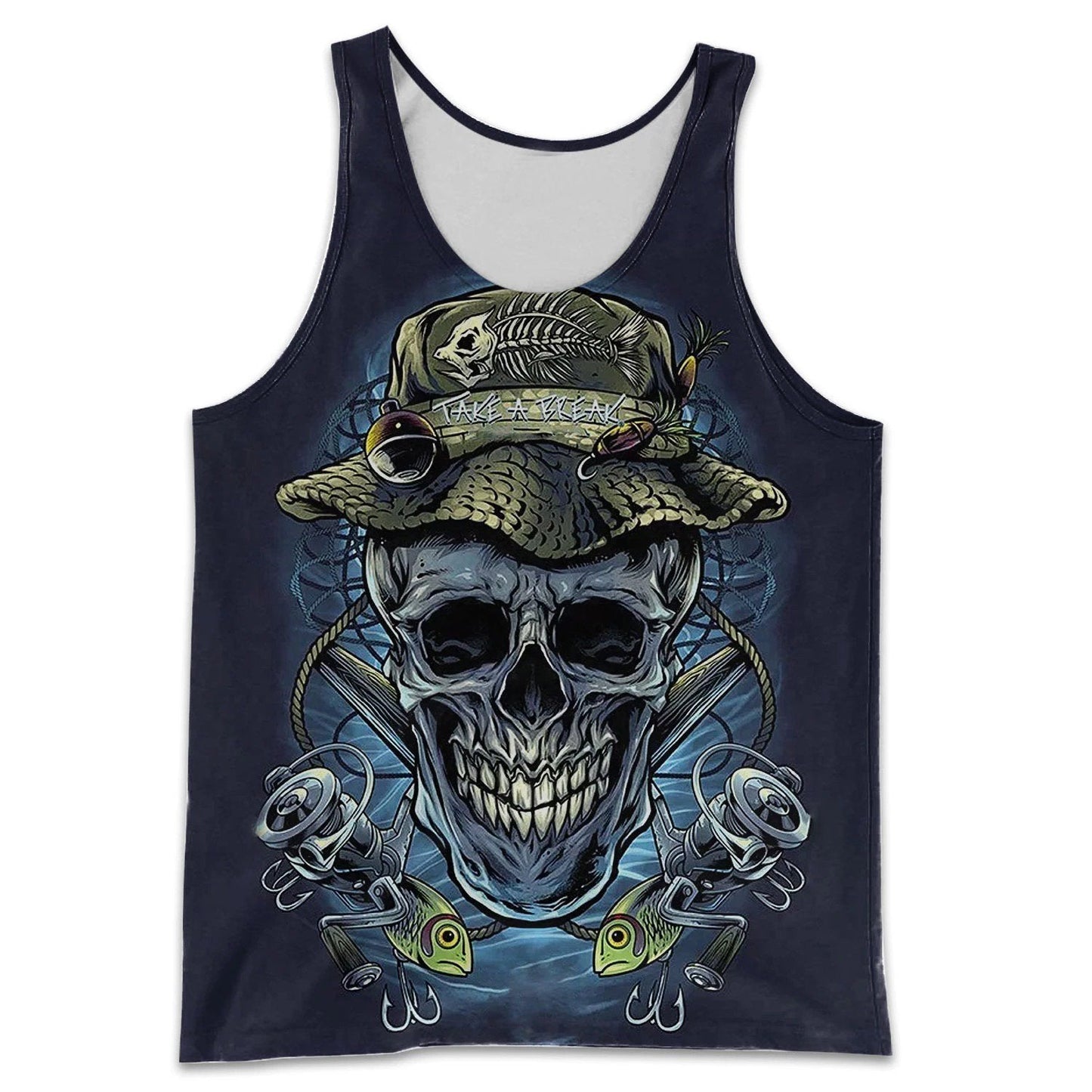SKULL FISHERMAN 3D ALL OVER PRINTED SHIRTS HC4402 - Amaze Style™-Apparel