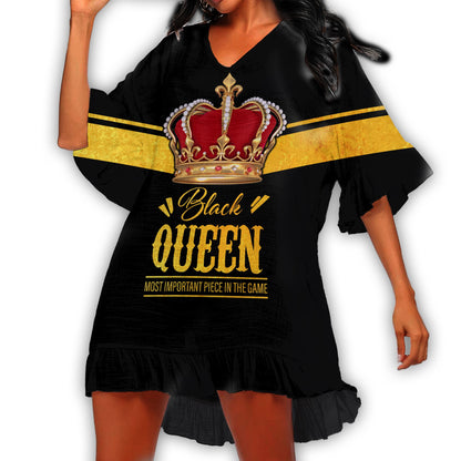 African Culture  Black King Swimsuit Cover Up ML