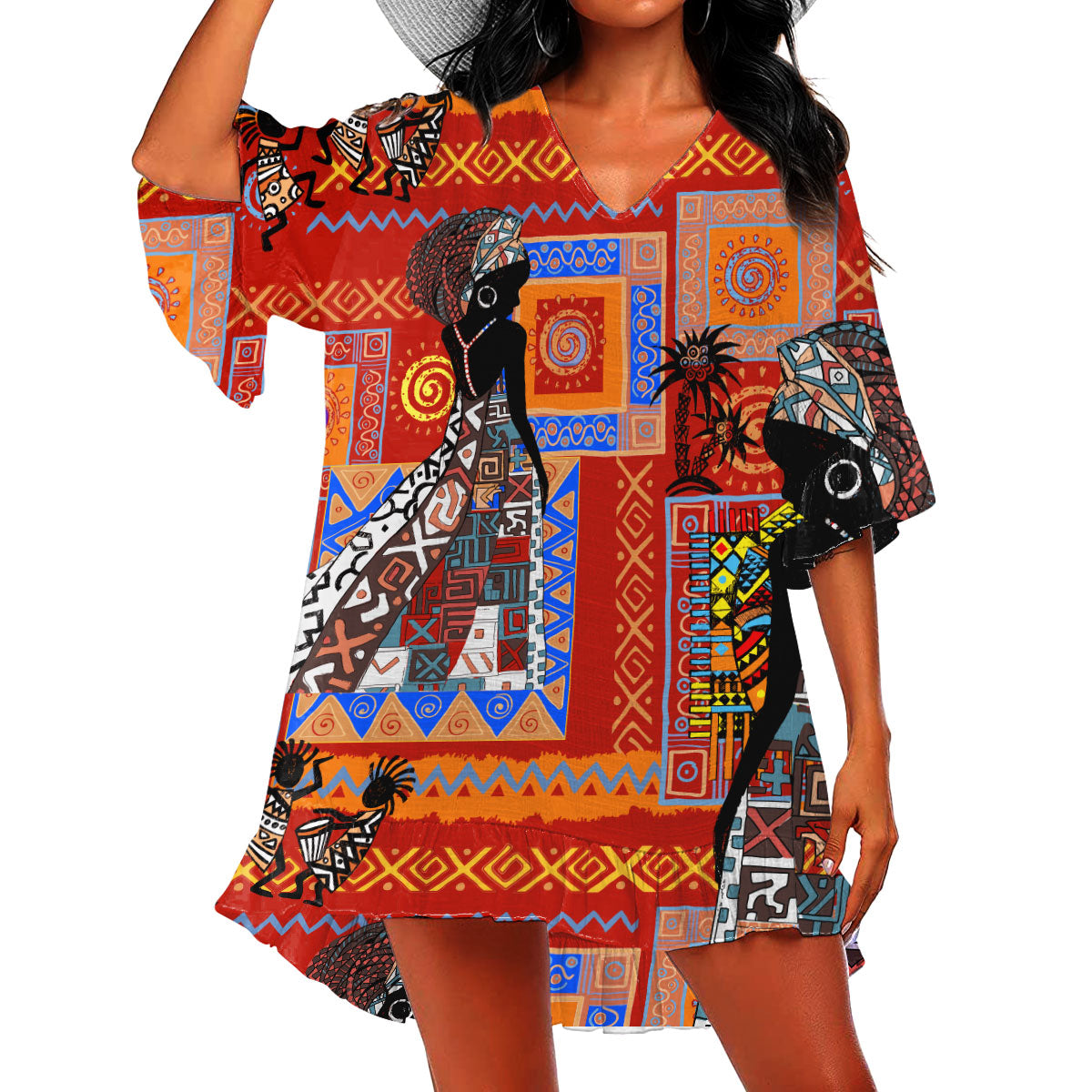 African Girl No 6 Swimsuit Cover Up NTN10072102