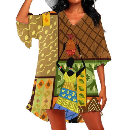 African Girl No 8 Swimsuit Cover Up NTN10072104