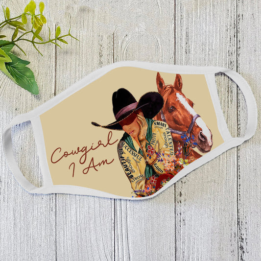 Cowgirl and Horse Face Mask TA