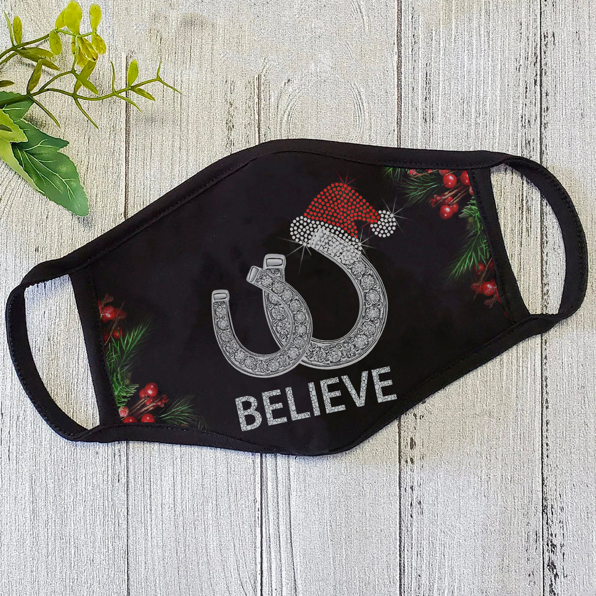 Christmas Love Horse Face Mask TN