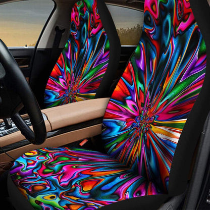 Colorful Hippie Car Seat Cover
