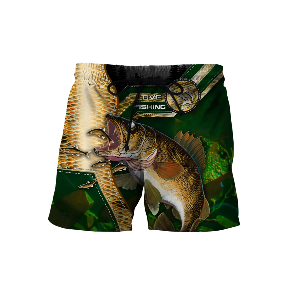 Custom name Walleye Master Fishing camo 3D print shirts