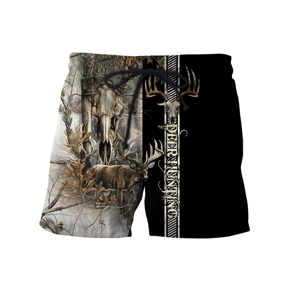 Personalized Name Deer Hunting 3D Printed Unisex Shirts White Camo
