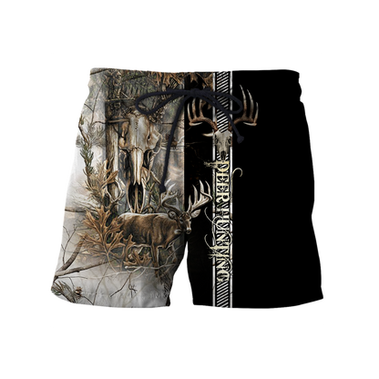 Personalized Name Deer Hunting 3D Printed Unisex Shirts White Camo