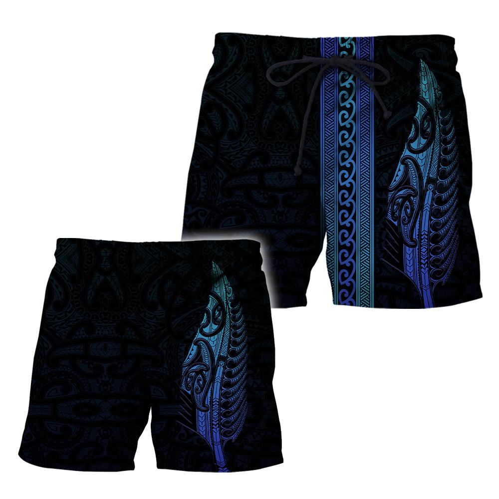 Maori Silver Fern Blue 3D All Over Printed Unisex Shirts