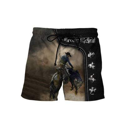 Personalized Name Rodeo 3D All Over Printed Unisex Shirts Black Leather Texture