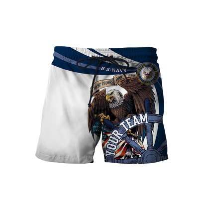 Custom name US Navy Veteran Team Boat 3d printed shirts Proud Military