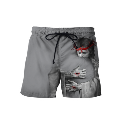 In the Arms of Lord v1 Grey Tone - Christian - 3D All Over Printed Style for Men and Women