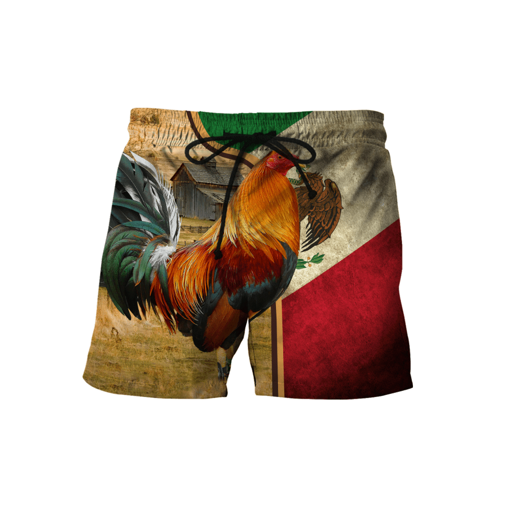 Rooster Mexico 3D All Over Printed Hoodie