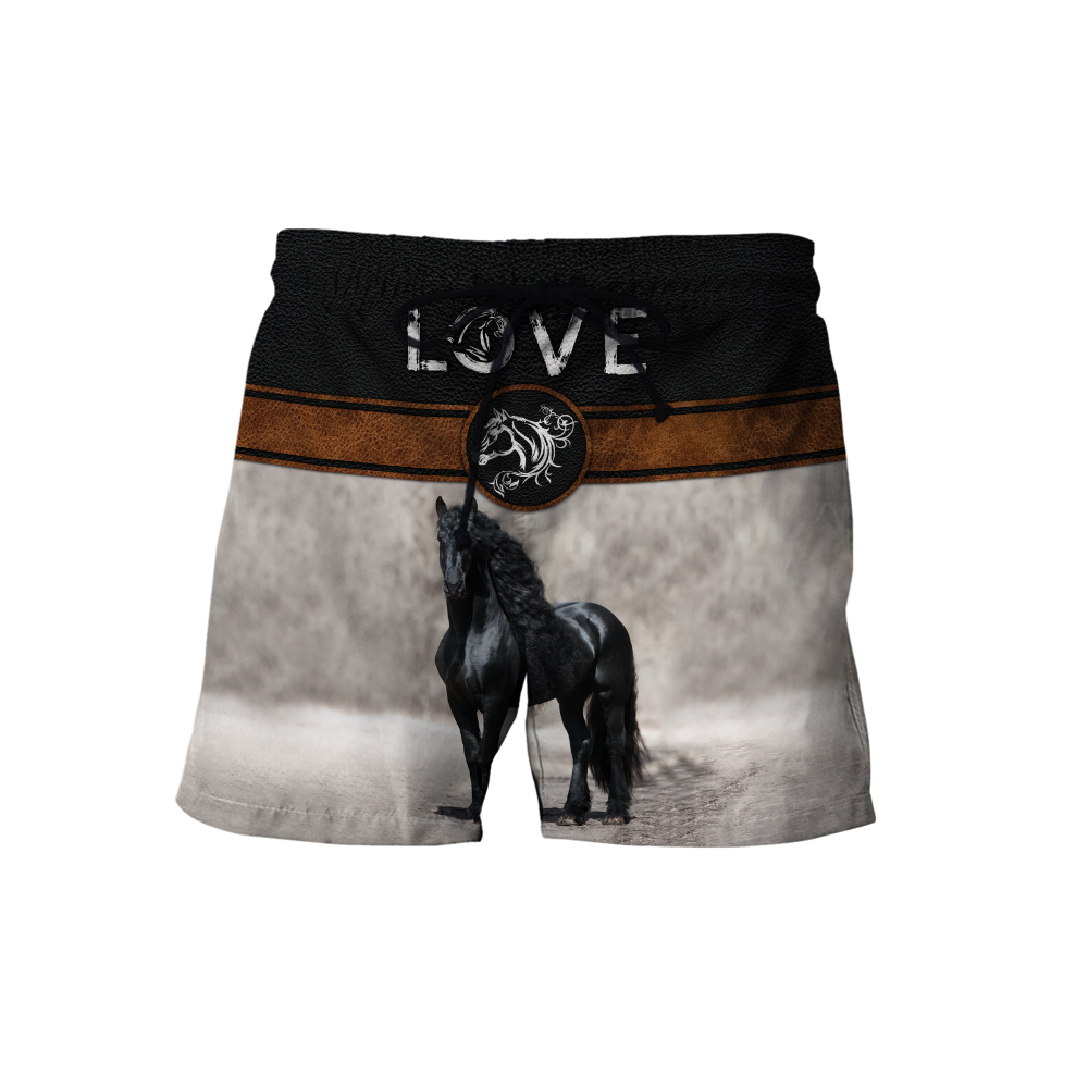 Personalized Name Friesian Horse Lovers 3D All Over Printed Unisex Shirts