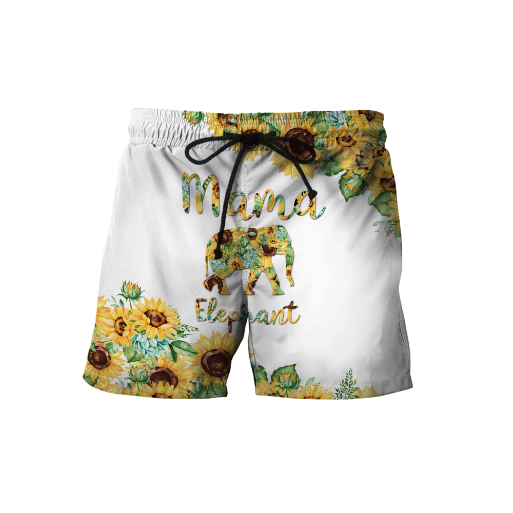 Mama Elephant Sunflower - Mother's Day Gift 3D Unisex Shirt